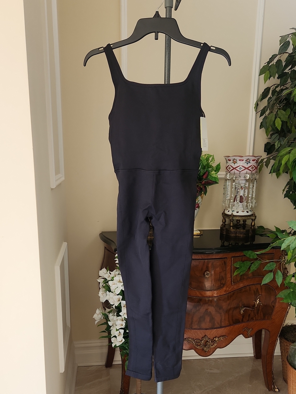 Black Textured Jumpsuit Bodysuit.  NEW NWT!  Classic, Chic, Sporty, Versatile!